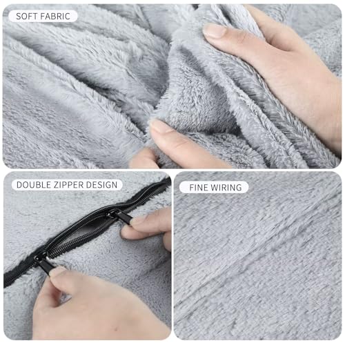 Bean Bag Chair for Adults 3FT, Soft Removable Cover, Light Gray M535251