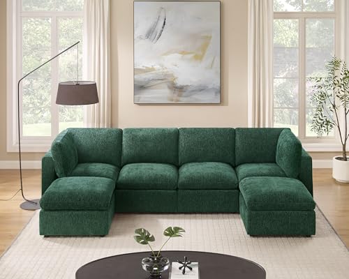 Modular Sectional Sofa with Ottoman for Small Apartments U669203