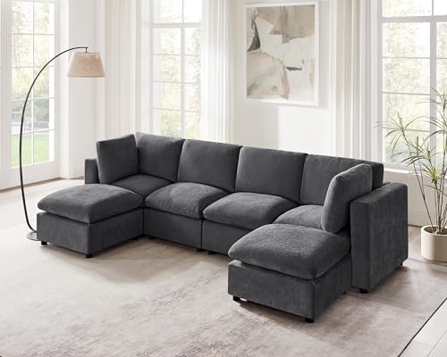 Modular Sectional Sofa with Ottoman for Small Apartments U669203