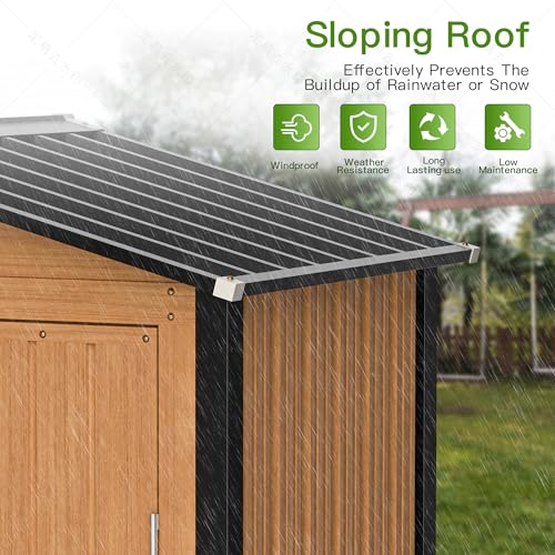 Outdoor Storage Shed 5x3 Ft Metal Steel with Lockable Door N4246
