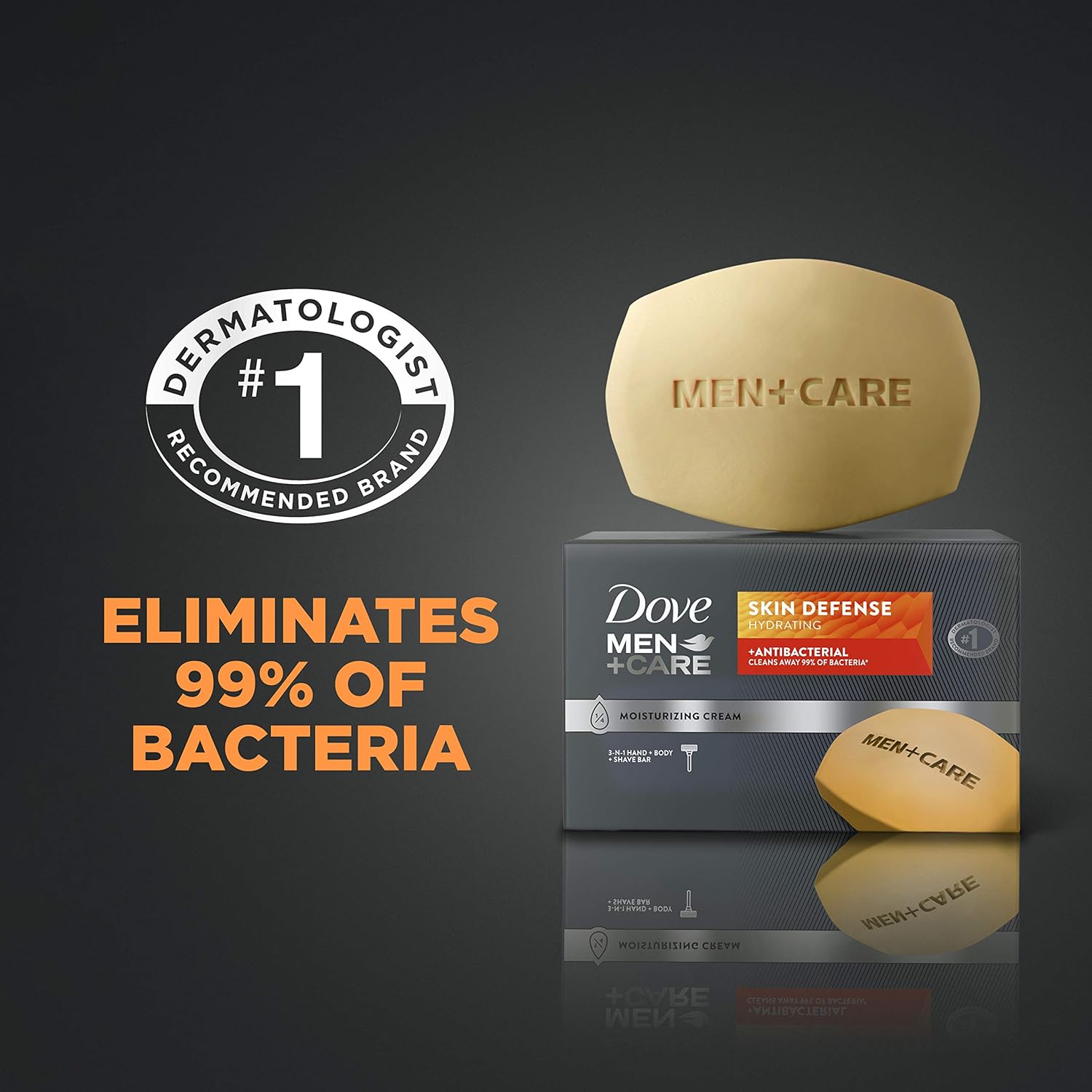 Dove Men+Care Soap Bar for Smooth and Hydrated Skin, 3.75 oz, 2 Count D2193