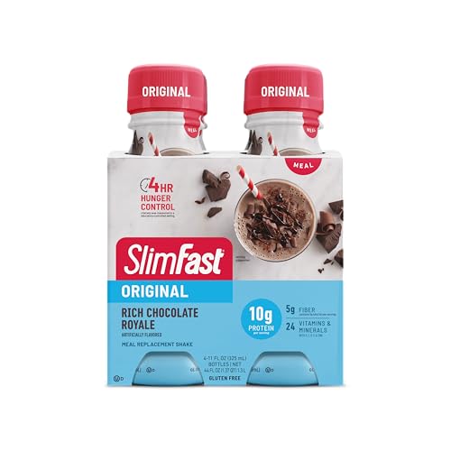 SlimFast Meal Replacement Shake, Creamy Milk Chocolate, 11 Fl Oz, 12 Count Q3335