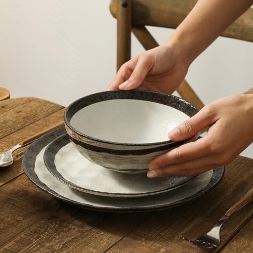 Stone Lain Lucy Porcelain 16-Piece Dinnerware Set, Beige T88818