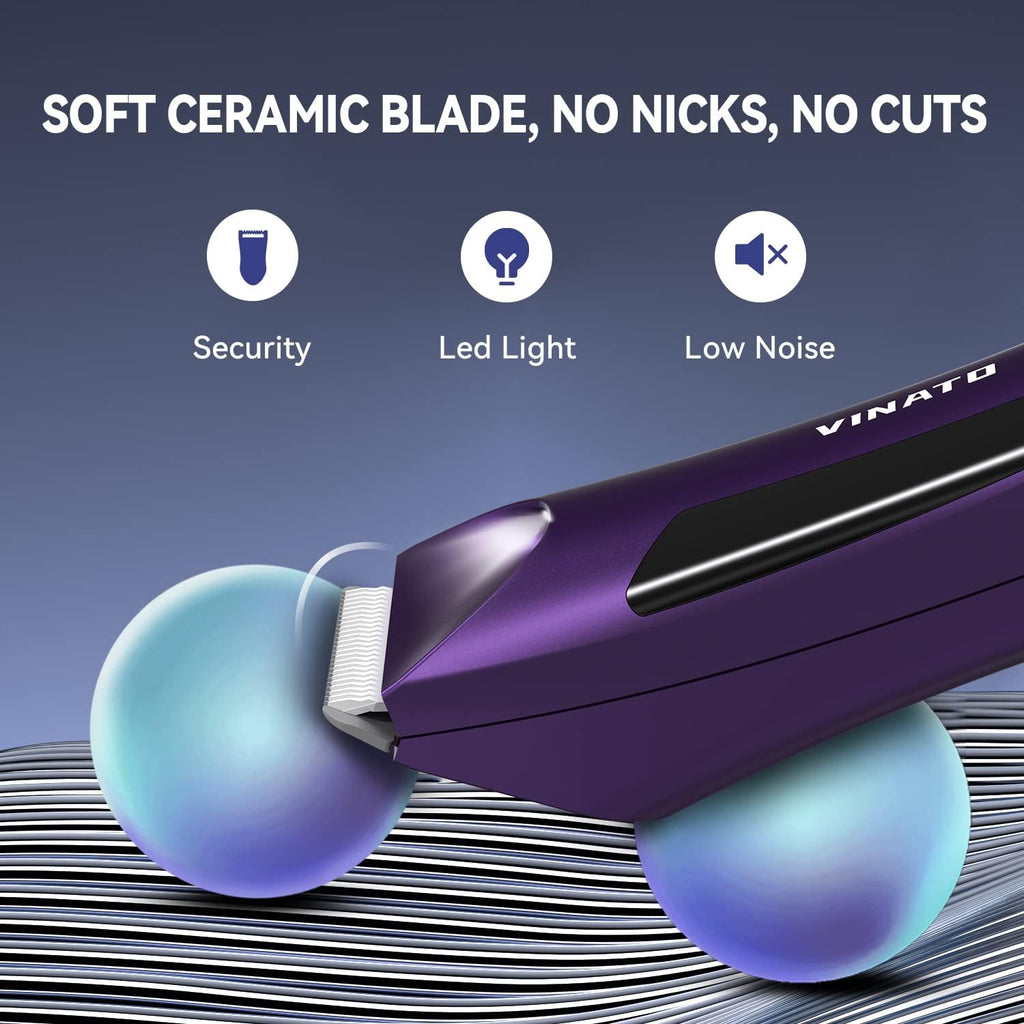 Electric Body Hair Trimmer for Men, Waterproof Ball Shaver with USB Recharge Dock L363