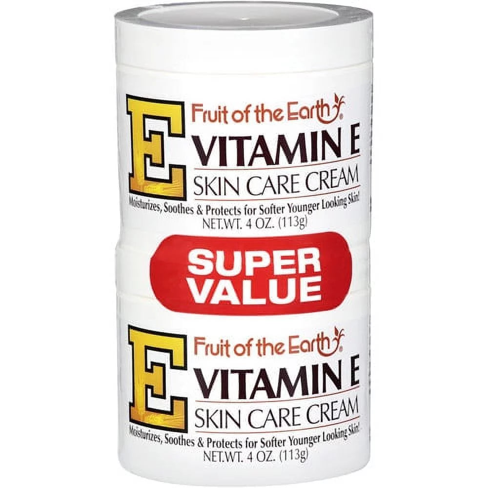 Fruit of The Earth Vitamin-E Skin Care Cream W/ Moisture Based, 4 oz, 6 Pack