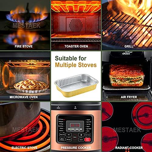 Aluminum Foil Pans with Lids and Handle (5 Pack), Sturdy Heavy Duty I7598