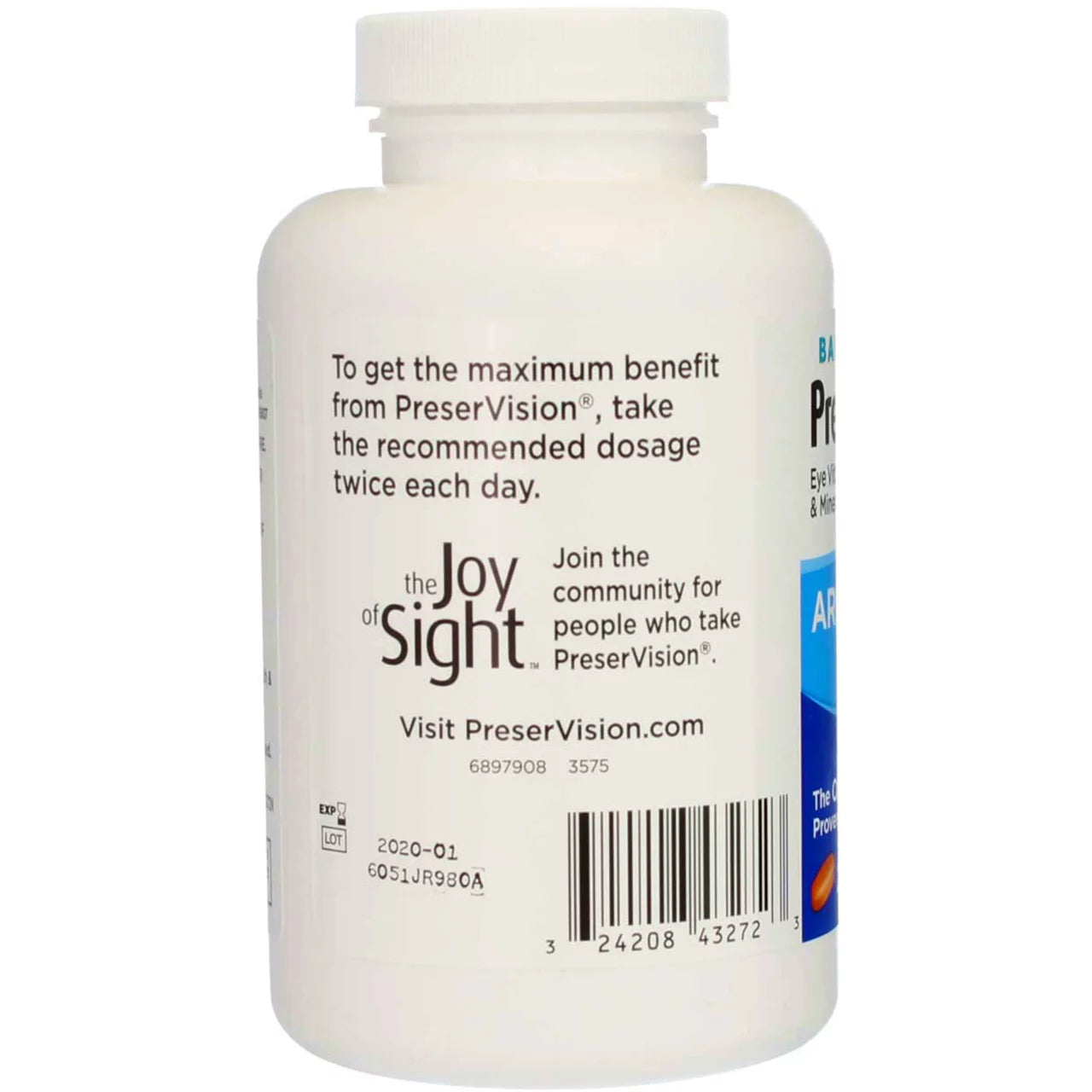 Bausch & Lomb Ocuvite PreserVision Tablets, 240 Count (Pack of 2) D524