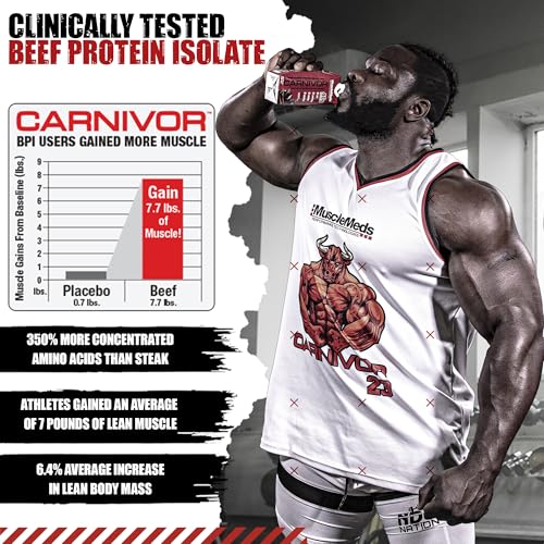 MuscleMeds Carnivor Ready to Drink Protein, Chocolate, 16.9 Fl Oz (Pack of 12) G3657