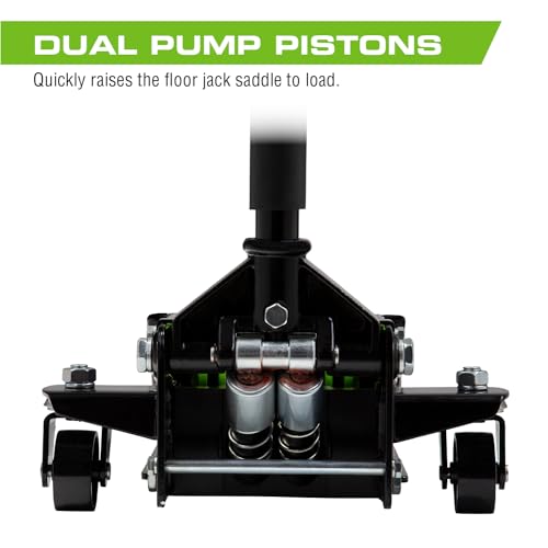 ARCAN Tools 3-Ton Quick Rise Aluminum Floor Jack with Dual Pump Pistons I786