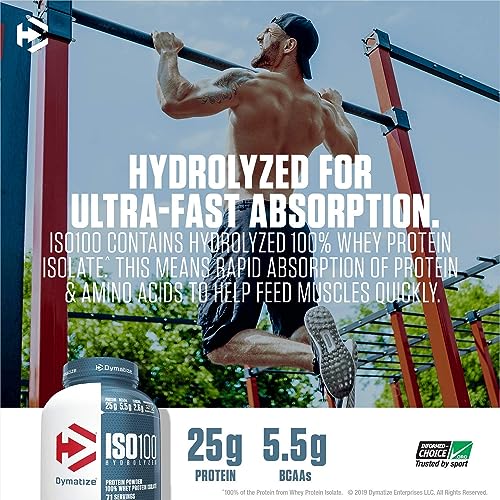 Dymatize ISO100 Whey Protein Powder, Cookies & Cream, 20 Servings E355002