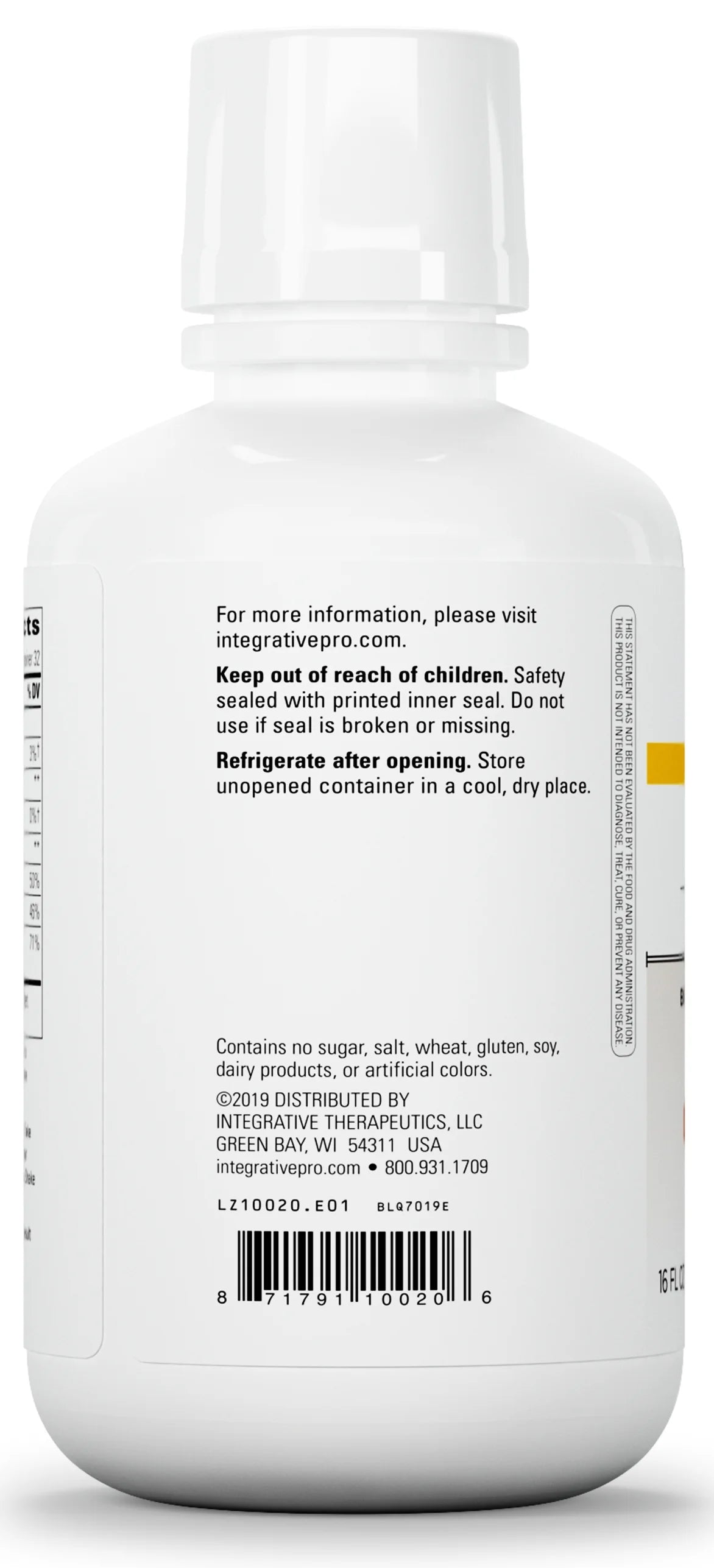 Integrative Therapeutics Liquid Calcium Magnesium with Vitamin D, Orange Vanilla, 16 fl oz T32749