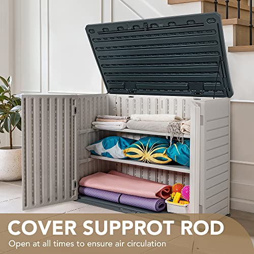 Devoko Resin Outdoor Storage Shed 34 Cu Ft Waterproof Patio Cabinet K8129