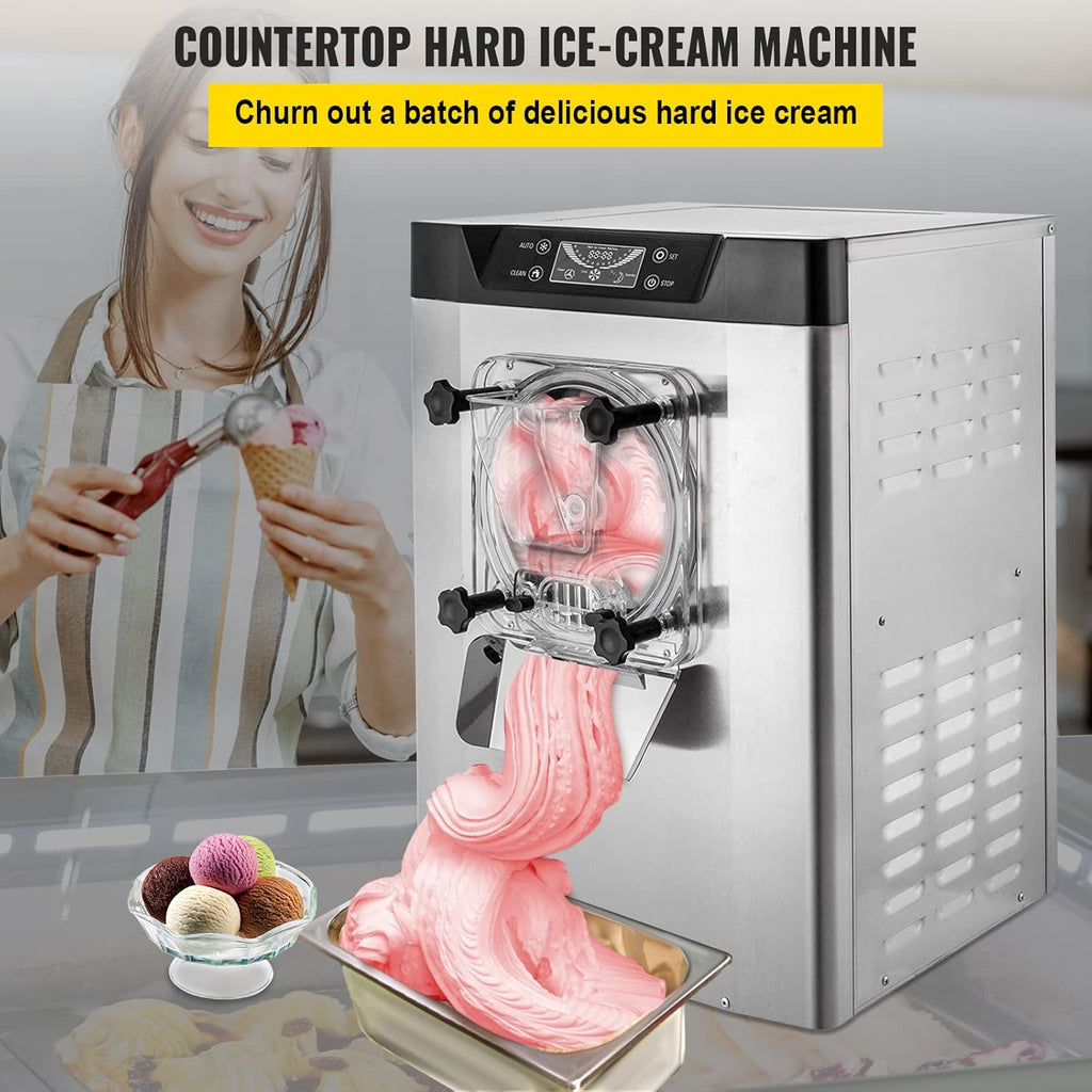 VEVOR Commercial Ice Cream Machine 1400W 20/5.3 Gph Hard Serve Ice Cream Maker with LED Display W835
