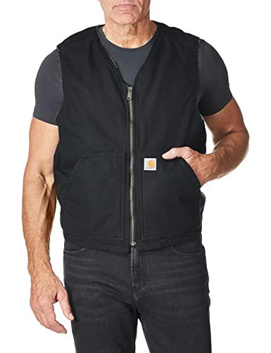 Carhartt Men's Relaxed Fit Washed Duck Sherpa-Lined Vest V88691