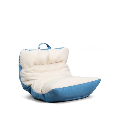Big Joe Dorm Bean Bag Chair with Drink Holder, Black Smartmax, 3 ft Q1693