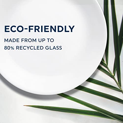 Corelle 6-Piece 10.25" Dinner Plates, Vitrelle Glass, Chip Resistant, Microwave & Dishwasher Safe G242274