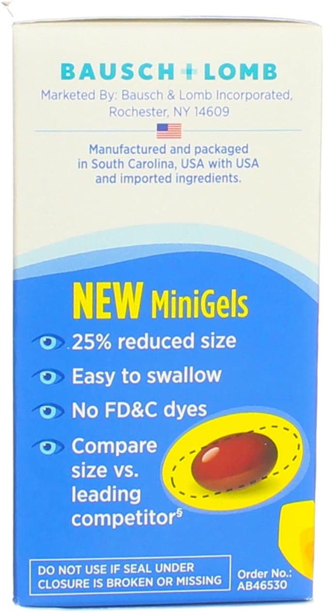 Bausch & Lomb Ocuvite Adult 50+ Eye Vitamin & Mineral Softgels, 50 ct (Pack of 4) B926464