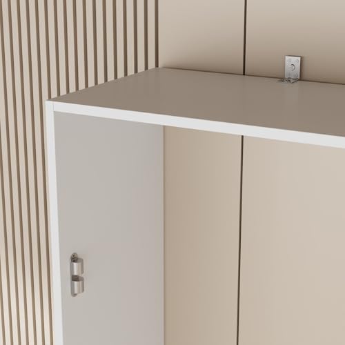 FAMAPY Twin Murphy Bed with Charging Station and Drawer, White R82352