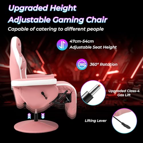 Goplus Massage Gaming Chair, Racing Recliner with Footrest, PU Leather N121