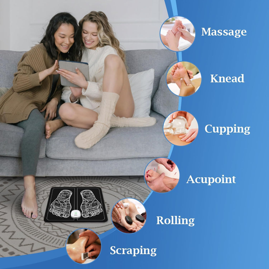 EMS Foot Massager for Neuropathy with 6 Modes & 19 Levels H12150