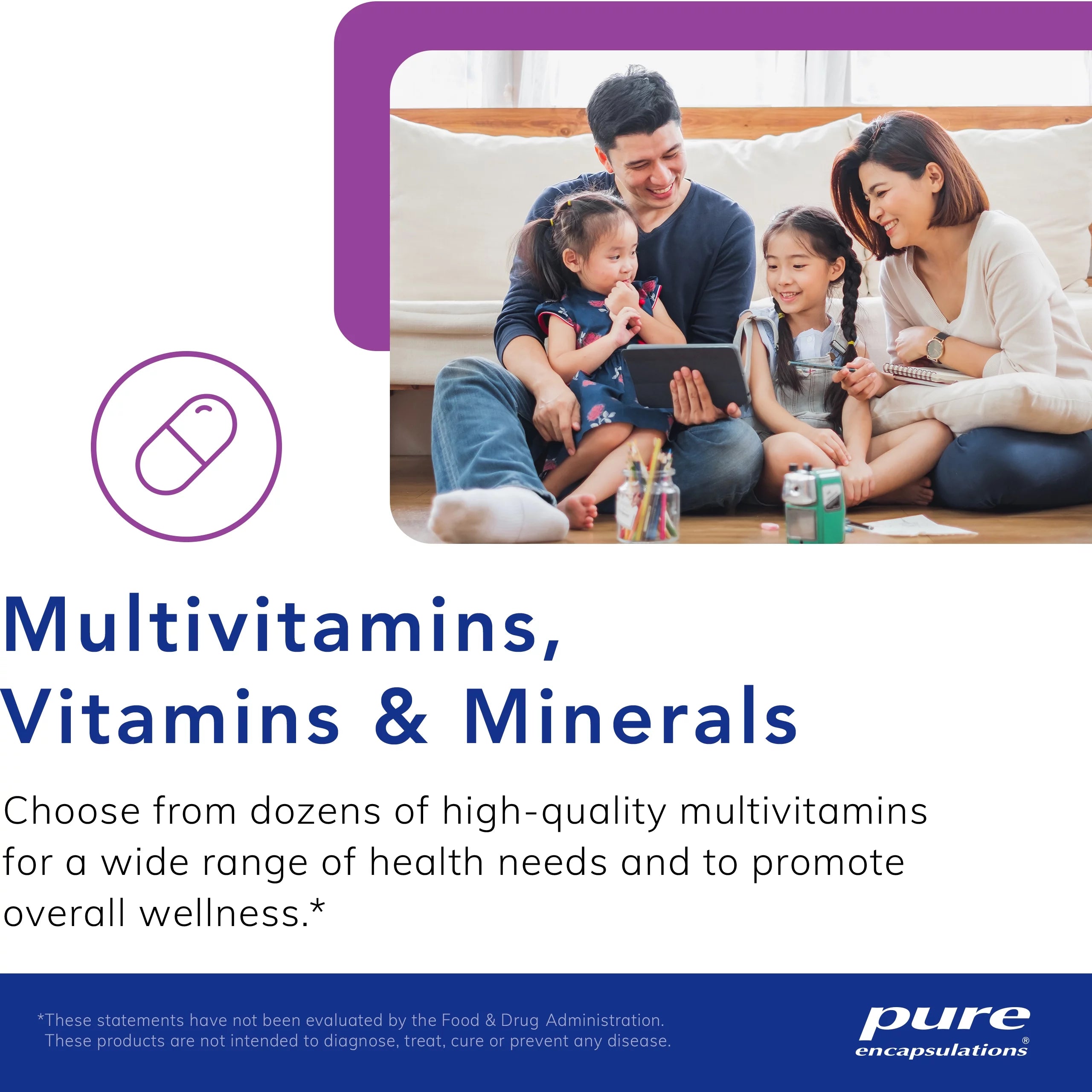 Pure Encapsulations PureGenomics Multivitamin, 30 Capsules V990880