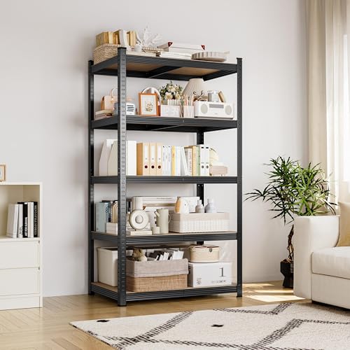 Yaheetech 5-Tier Heavy Duty Garage Shelving Unit, Adjustable Metal Storage Rack, Blue J339478