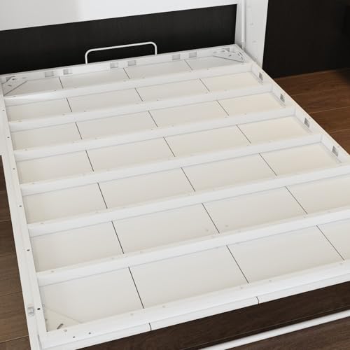 FAMAPY Twin Murphy Bed with Charging Station and Drawer, White R82352