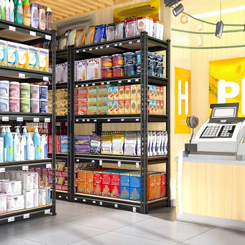 REIBII Set of 2 Storage Shelves 5 Tier Heavy Duty Metal Garage Shelving R5807