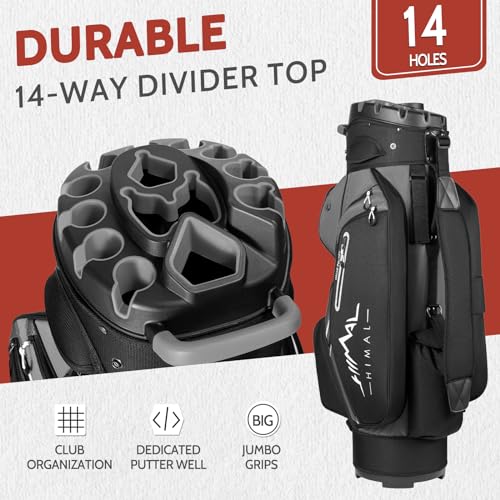 14-Way Golf Cart Bag Pro with Full Length Divider Top and Rain Cover S779890