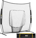 SKLZ Portable Baseball and Softball Hitting Net with Vault, Black, 7 x 7 feet