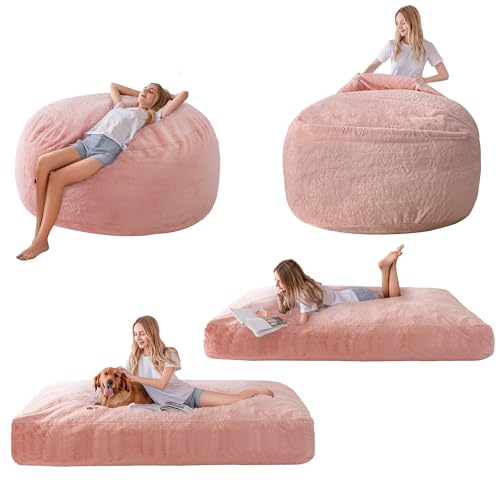 MAXYOYO Giant Bean Bag Chair Bed for Adults, Convertible Floor Sofa G466