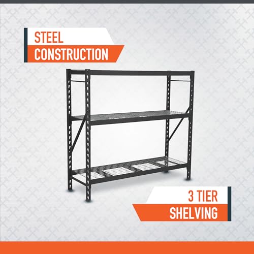 Ironton 4-Tier Industrial Steel Shelving Unit, 8000-Lb Capacity B81608