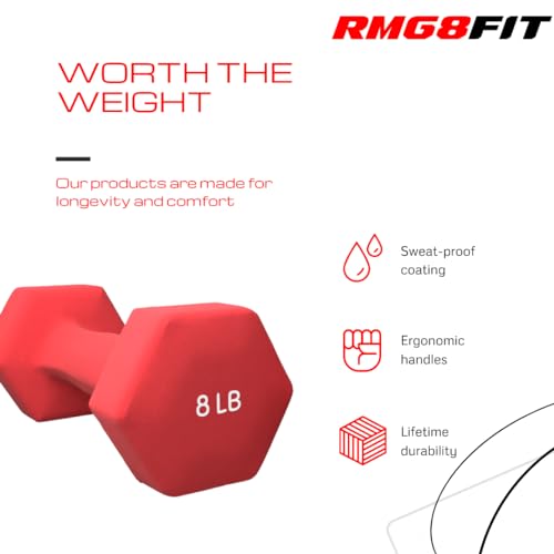 Neoprene Coated Dumbbell Hand Weight Pairs for Home Gym Exercise A28561