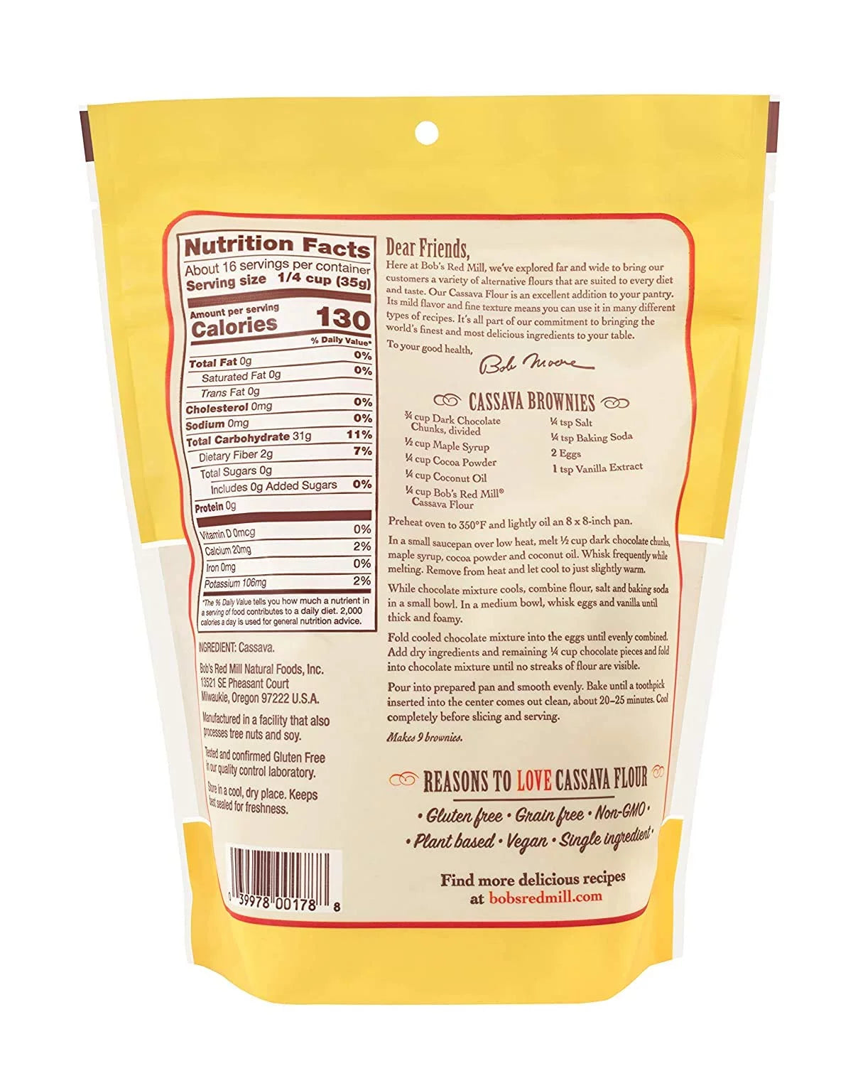 Bob's Red Mill Cassava Flour 36 oz N796586
