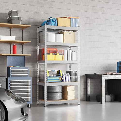 Yaheetech 5-Tier Heavy Duty Garage Shelving Unit, Adjustable Metal Storage Rack, Blue J339478