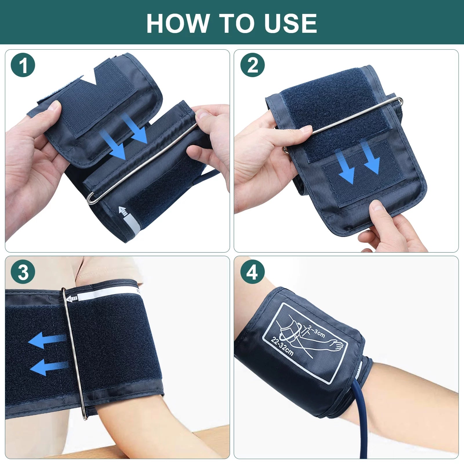 Htovila Arm Sphygmomanometer Digital LCD Blood Pressure Monitor R205