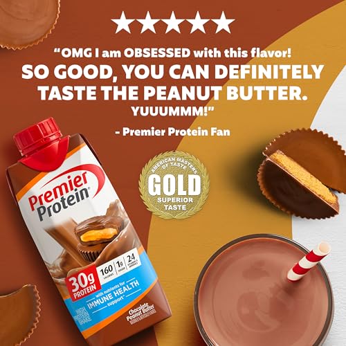 Premier Protein Cafe Latte Shake, 30g Protein, 11 fl oz, 12 Pack A19679