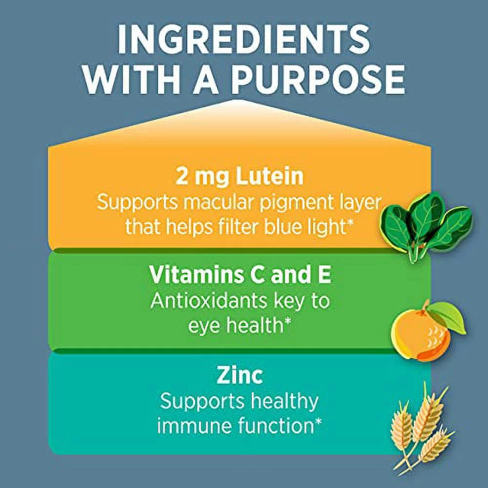 Bausch + Lomb Ocuvite Vitamin & Mineral Supplement Tablets with Lutein, 120 Count (Pack of 2) H25585