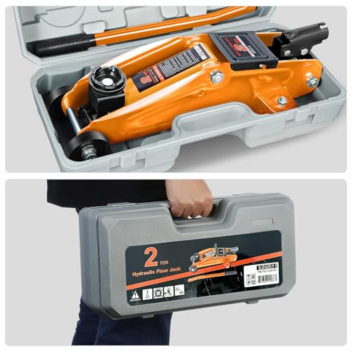 DNA MOTORING Floor Jack 3 Ton Low Profile Heavy Duty Hydraulic Car Jack, Black T11604