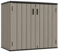 KINYING Outdoor Vertical Storage Shed 57 Cu.ft Waterproof Lockable Brown C842304
