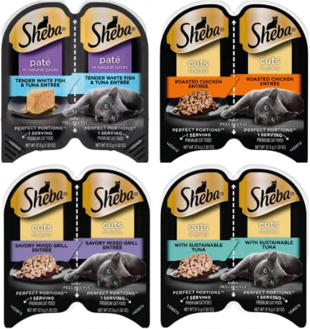 Sheba Perfect Portions Pate Wet Cat Food Cuts in Gravy Variety Pack, 12 Packs T67093