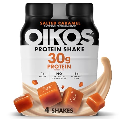 Oikos Protein Shake Salted Caramel 30g Ready to Drink 12 fl oz 12 Count L3074
