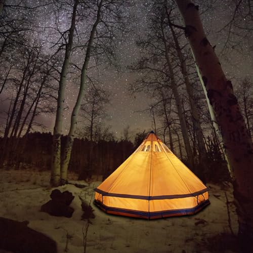 UNISTRENGH 5M Star Gazer Bell Tent 4 Season Waterproof Cotton Canvas for 6-8 Persons I420