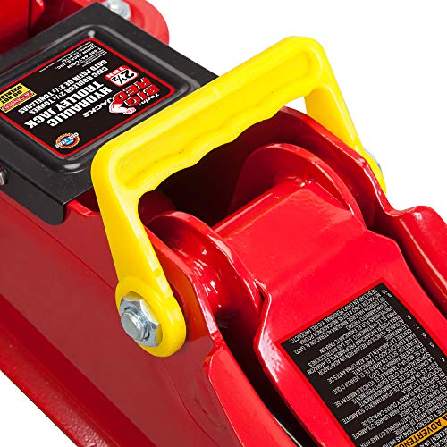 BIG RED Torin Hydraulic Trolley Floor Jack with Storage Case, 1.5 Ton Capacity, Black J906585