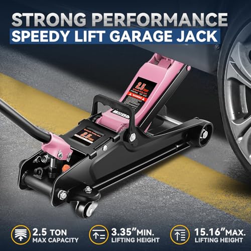 Auto Dynasty 4 Ton Low Profile Floor Jack, Heavy Duty Steel Hydraulic, Yellow B7990