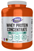 NOW Sports Nutrition, Whey Protein Concentrate, 24 G with BCAAs, Unflavored Powder, 5-Pound