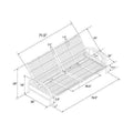 Futon Frame In Gunmetal Grey