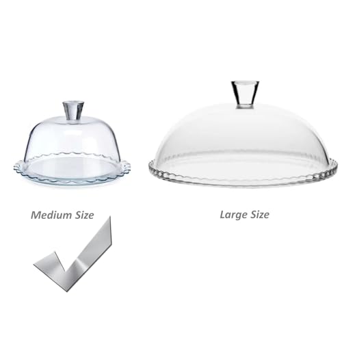 Glass Cake Stand with Dome 10 inch Serving Platter P128