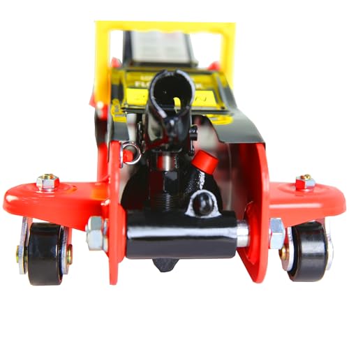 Pvillez Floor Jack, Heavy Duty Hydraulic Low Profile Steel Racing Jack, 2 Ton Capacity Blue H10635