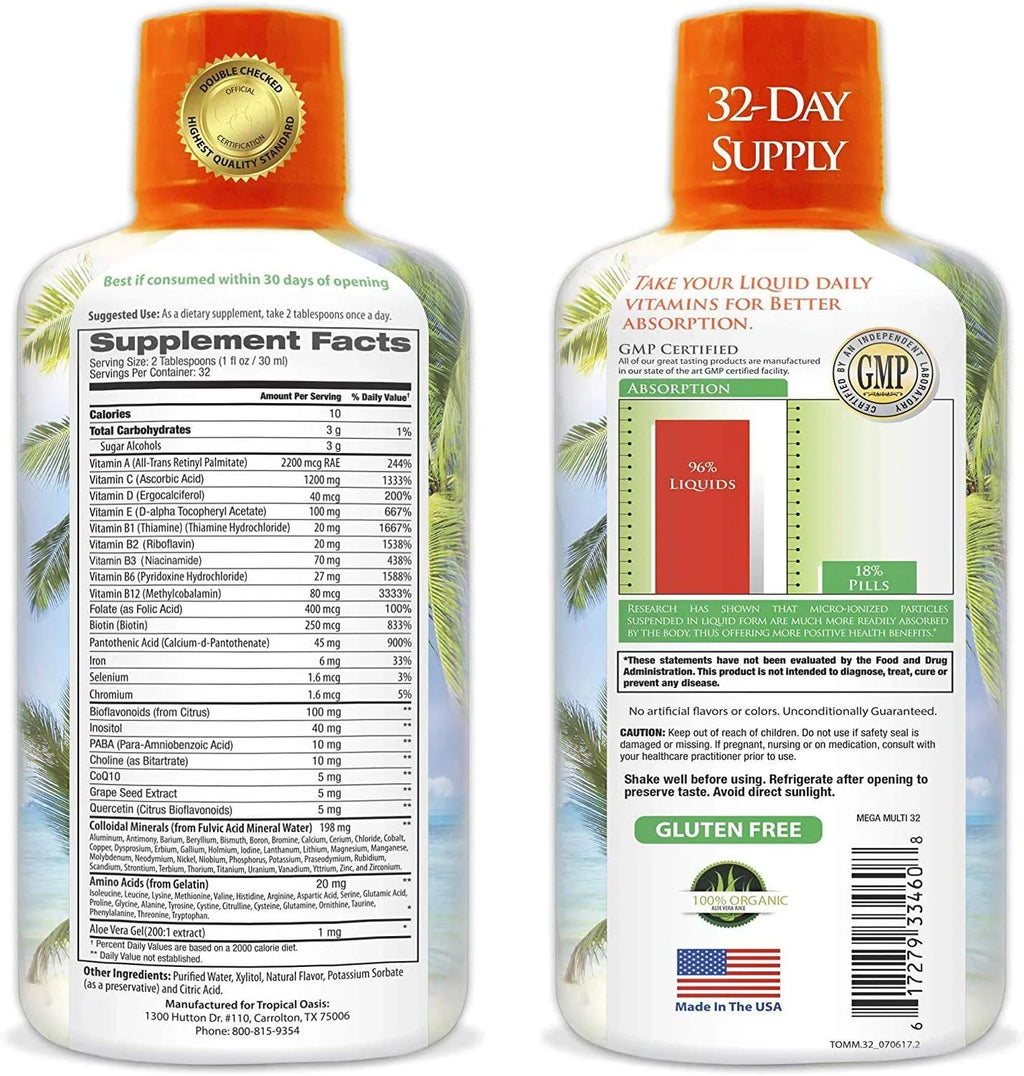 Tropical Oasis Mega Premium Multi-Vitamin 32 fl oz Liquid B721090